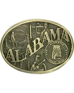 Montana Silversmiths Unisex Alabama State Heritage Attitude Belt Buckle - 60811Alc