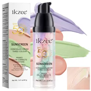 Ikzee 3-in-1 Color Correcting Primer SPF 50 – Green Neutralizes Redness, Purple Brightens Dullness, and Natural Evens Out Skin Tone. Controls Excess Oil, Provides Lightweight Hydration, and Helps Makeup Stay Put All Day. With SPF 50 Protection, It's the O