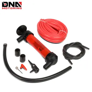 Portable Oil & Gas Siphon Pump Transfer Kit, Includes Hose and Tool Set, Multipurpose Air Pump, 1 Set, Red