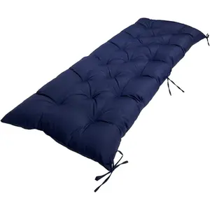 Outdoor Bench Cushion Furniture Patio Pad Comfortable Thick Fiber Fill Tufted Window Seat (47"L*20"W*3"T)