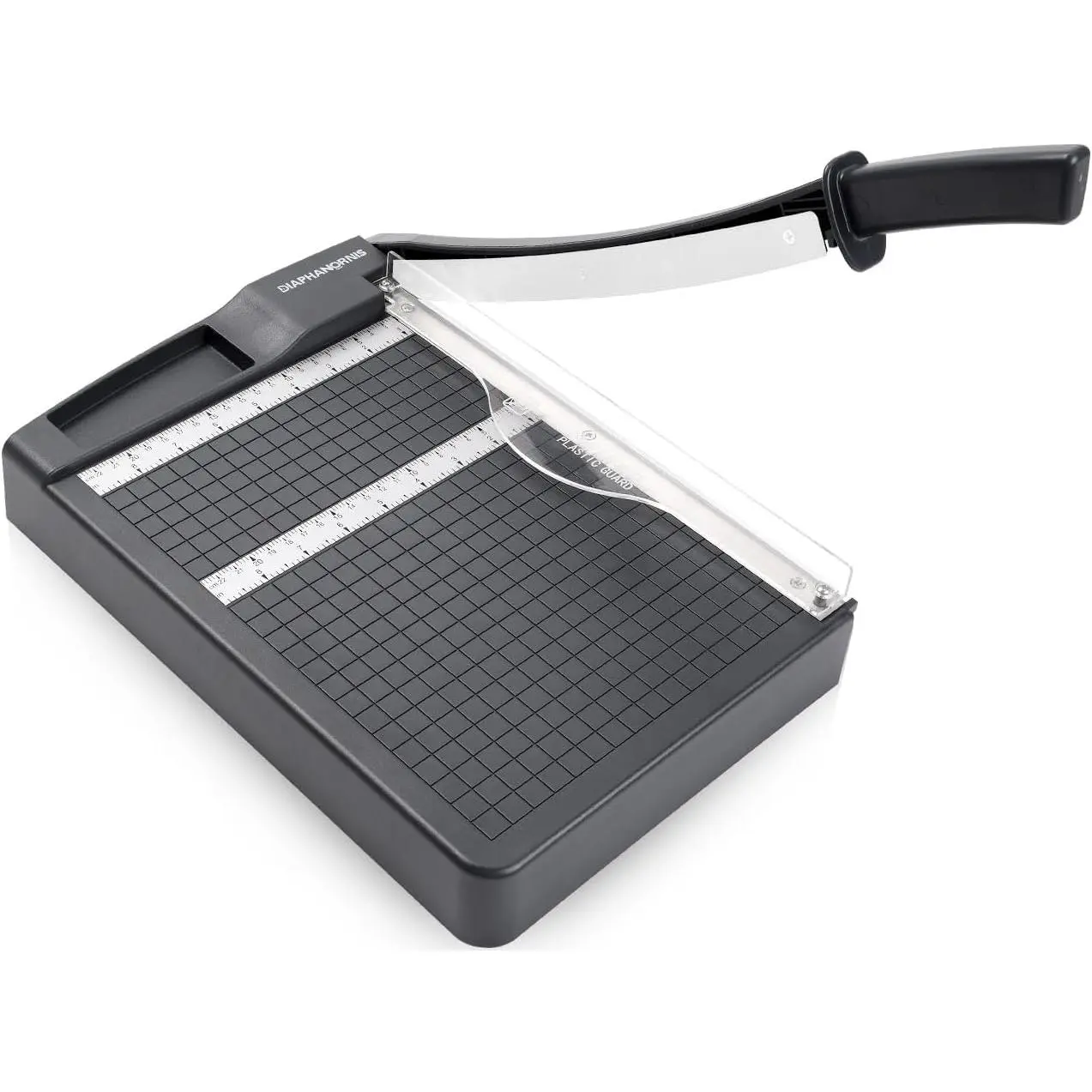 12" Heavy Duty Guillotine Paper Cutter Trimmer with Safety Guard and Blade Lock, 12 Sheets Capacity, Ideal for Offices Homes Printing Shops Photo Studios