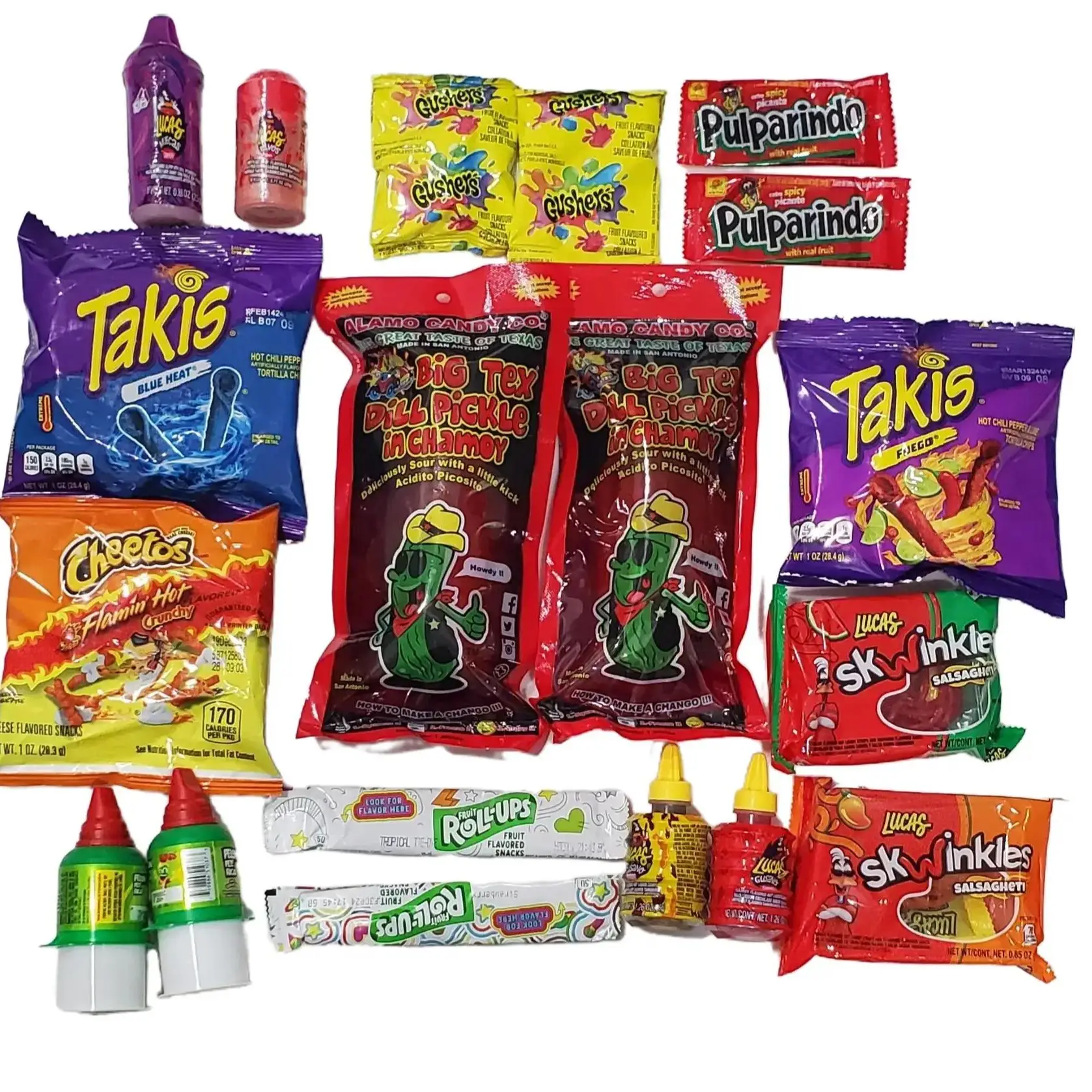 Alamo Candy Double Chamoy Pickles Pack - Tangy and Spicy Snack - Chamoy Pickle kit Sauce
