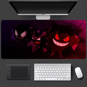 Pokemon Gengar Mousepad Large Gaming Compute Accessory - Black, Compatible with Laptops, Available in Sizes 12 x 18 in & 12 x 22 in & 16 x 32 in