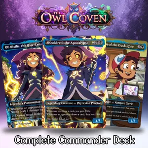 Owl Coven Anime MTG Proxy Deck | 100 Card EDH Commander | Dark Gothic Cat Fantasy Edition-Proxy EDH