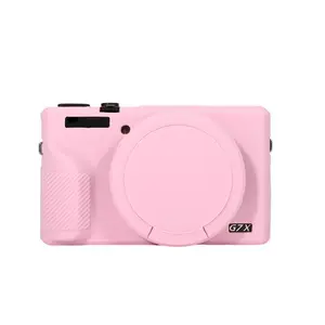 Silicone Camera Case with Removable Lens Cover, Scratch-resistant & Wear-resistant Camera Protective Cover, Camera Accessories for G7X Mark 3
