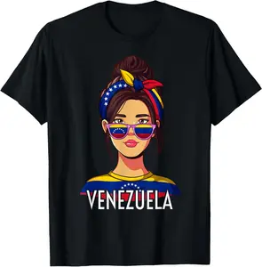 100%cotton Venezuelan Girl Venezuela T-Shirt-3