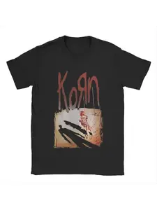 New Arrival Korn Rock Band Short Sleeved Round Neck Y2k Tshirt Men Clothing New in Top & Tees Mens T-Shirt Camisetas 70375