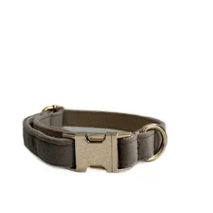 Velvet Dog Colar- Tan