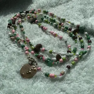 Boho-Inspired 2024 Summer Women's Casual Colorblock Beaded Waist Chain with Handcrafted Details, 3 Pieces for Mix-and-Match Wear