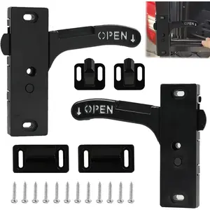 2 count RV Screen Door Latch Handle,  RV Screen Door Handle Replacement Kit( Left and Right ), Ideal for Camper,  , Full RV Enthusiasts, A Weekend Camper (Right and Left-Black-2PCS)