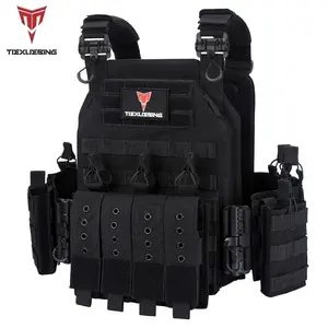 Tiexuebing 1PCS Outdoor Multifunctional Weighted Vest Tactical Style Molle System with Accessories Bag for Load Training Hunting Paintball Games