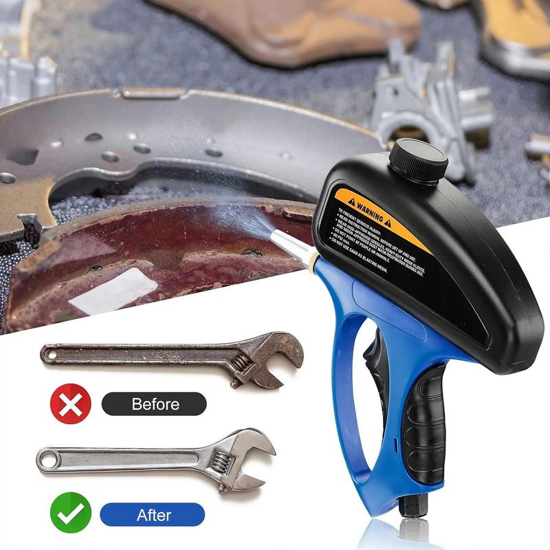 Handheld Gravity Sandblaster, Dual Mode Anti-rust & Anti-paint Removal Tool, Industrial Grade Tungsten Steel Wear-resistant Nozzle Precision Sand Flow Control Tool