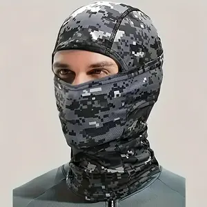 Unisex Camouflage Face Mask, 100% Moisture-Wicking Polyester, Outdoor Sports, Cycling, Adventure Neck Gaiter, Hand Wash, Knitted Fabric, ≥80% Textile Content, Suitable for St. Patrick's Day, Father's Day, and Mother's Day