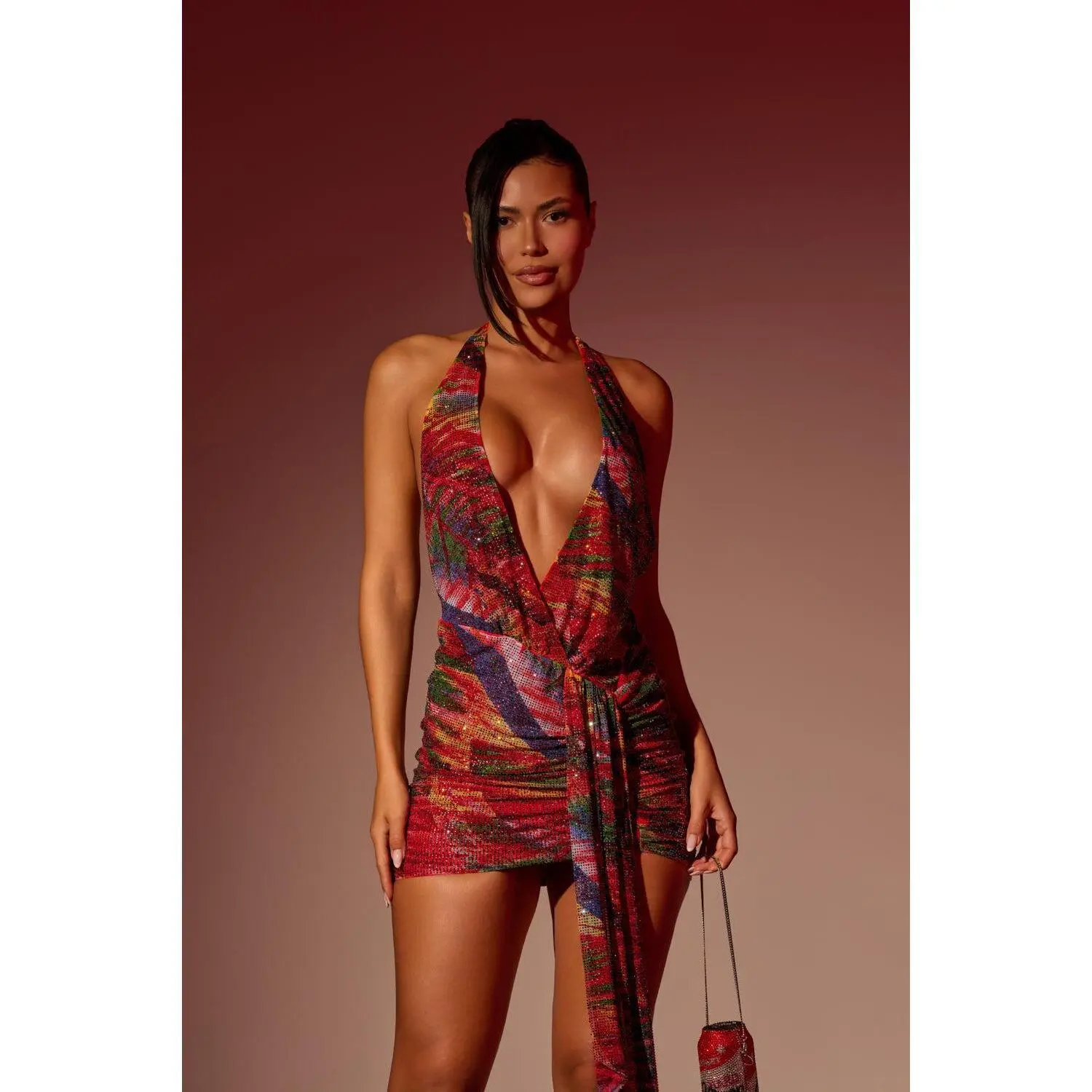 FEVER DREAM RHINESTONE MINI DRESS