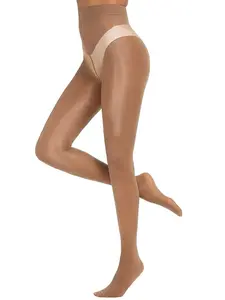 Women's Control Top Pantyhose, Sheer Tummy Control Glossy Tights, 40 Denier Run Resistant Support Stockings, Comfort Nylons for Spring & Easter Outfits
