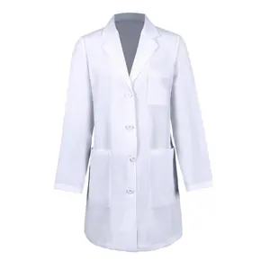 ProfessionalDoctor'SLabCoatSuitableforBothWomenAndMen,Long-Sleeved,White,UnisexStyle.