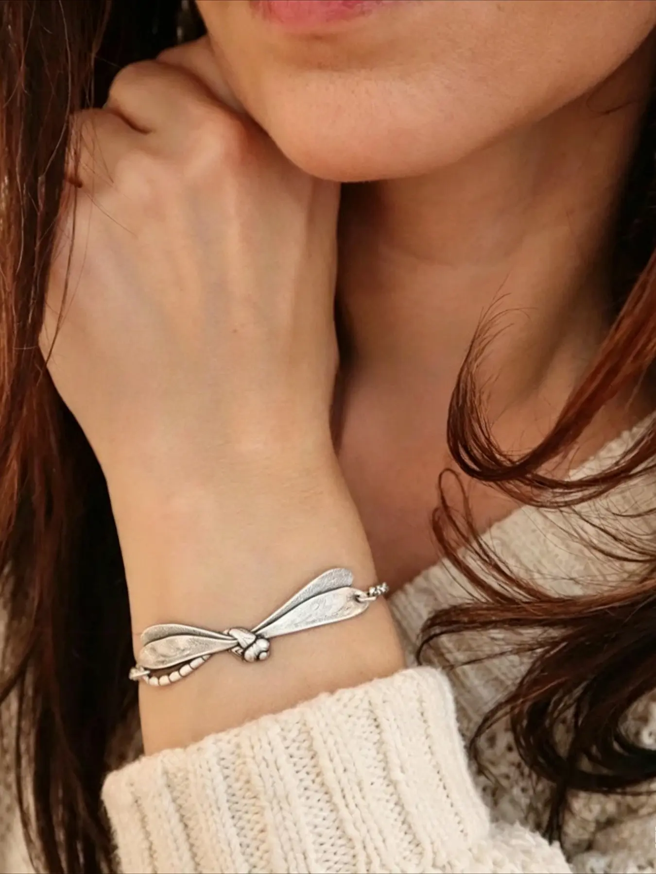 Vintage Dragonfly Alloy Chain Bracelet, Women's Fashion Alloy Jewelry, All Seasons, Holiday Party Memorial Gift, Elegant Accessory for Special Occasions