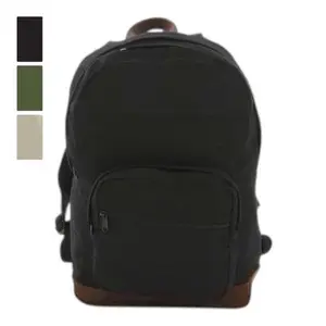 Rothco Vintage Canvas Teardrop Backpack With Leather Accents Classic Design Durable Construction Organized Storage Comfortable Wear