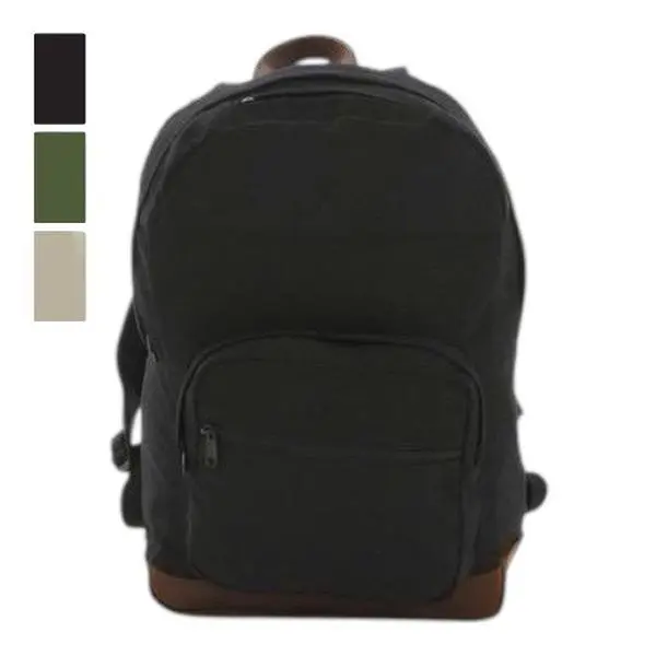 ROTHCO Vintage Canvas Backpack with Leather Accents, Casual Water Resistant Daypack for Work & Travel, Padded Laptop Section & Adjustable Shoulder Strap, Teardrop, Built-In Organizer, Convenient Access, Machine Washable, Multi-Compartment