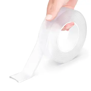 Heavy Duty Double Sided Tape - Nano Adhesive Mounting Strips for Picture , Clear & Permanent Bond for Walls, Photos, Decor