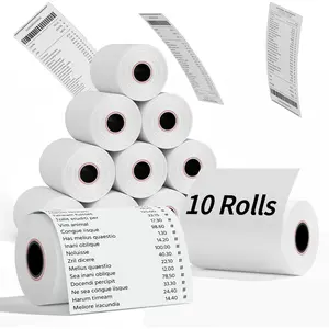 (10 Rolls) 2 1/4" x 85' Thermal Receipt Paper Roll, Cash Register POS Thermal Paper, Credit Card Thermal 2 1/4 in x 85 ft.