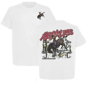 Reckless Tougher Than Nails Western Graphic T-Shirt Men's Cowboy, Country Aesthetic Streetwear Vintage Desert Cactus High Impact Hero Style Mens Clothing Gift for Men Men Top, Menswear, Gift Father's Day