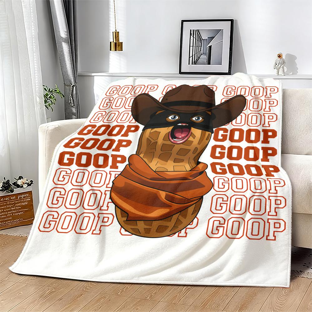 Arc Raiders The Burnt Peanut Goop Meme Blanket Lightweight Throw Blanket Flannel Microfiber Plush Bed Blanket Super Soft Blanket for All-Season Travel Camping Home Rug Suitable for giving as gifts to friends, parents and children