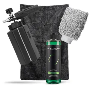 BLACKLINE Foam Cannon Pro Bundle – Max-Thickness Snow Foam Car Wash Kit, Scratch-Free Swirl-Free Washing, Pro-Grade Pressure Washer Foam Sprayer, Complete System & Full Experience Kits