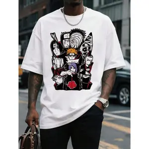 Men's Quick - Dry Outdoor Anime Print Sports T - ShirtMen's Casual Cotton Short Sleeve T-Shirt – Basic Summer Tee For Men (S-XXXL) Cotton , Vintage, Cotton, Cotton Shirts, Graphic Tees, Romwe, Funny T Shirts, Graphic Tees, Western, White Graphic Tees