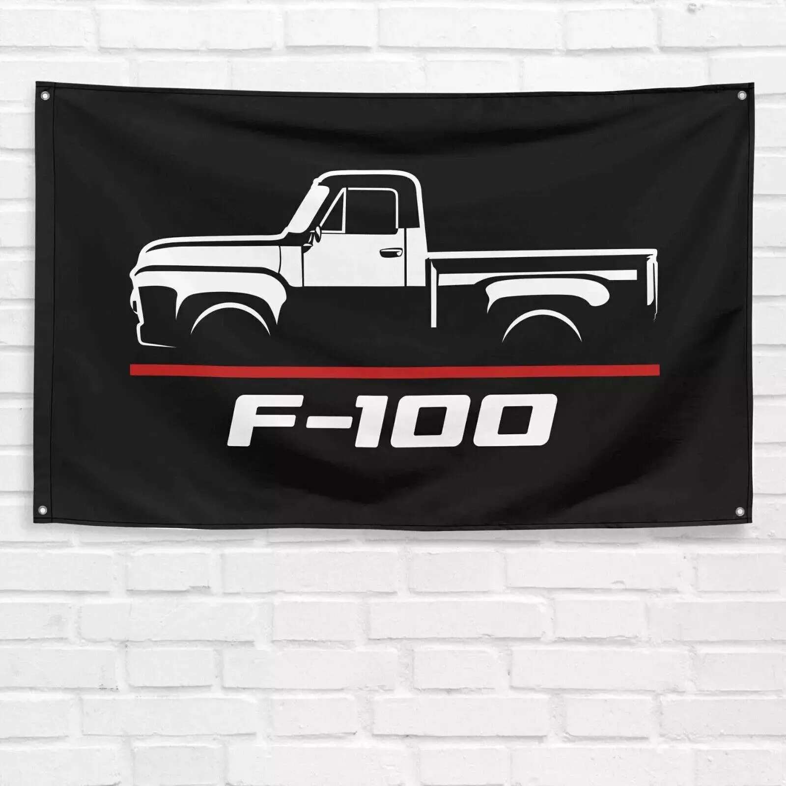 Ford F-100 1953 Enthusiast 3x5 ft Flag Wall Art, Dad-Grandpa Birthday Gift, Vibrant Party Backdrop Banner, Home Decor Supplies