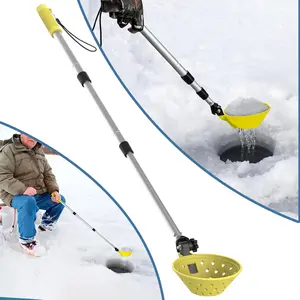 Retractable Ice Fishing Scoop Skimmer, Ice Fishing Accessories, Long Length, And Larger Spoon, No More Bending Over To Scoop Out Ice While Ice Fishing, Ice Fishing Gear