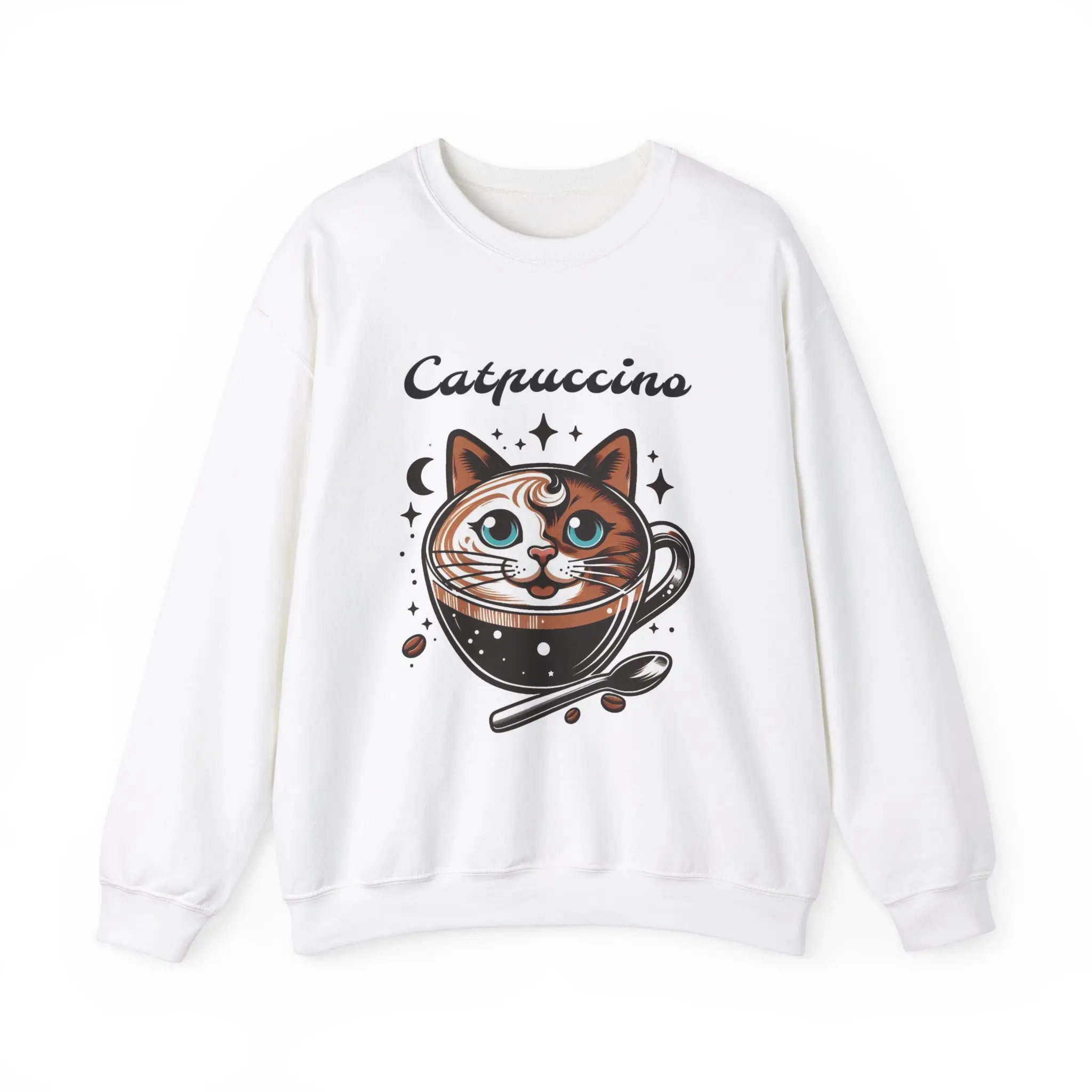 Catpuccino Unisex Crewneck Sweatshirt - Perfect Gift for Cat Lovers
