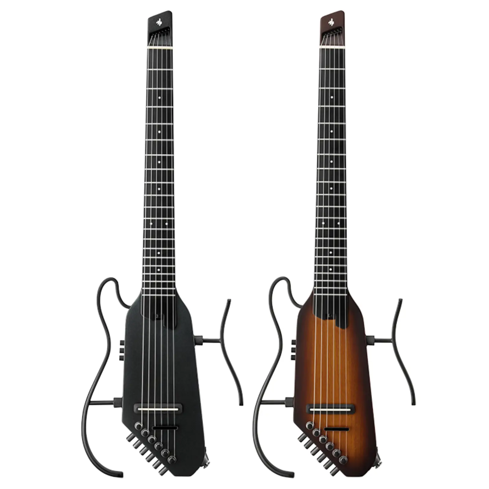 Donner HUSH C Headless Classical Guitar Kit - Silent, Compact, Natural Nylon Tone, Headphone Silence for Music Practice, Nylon String Travel Guitar