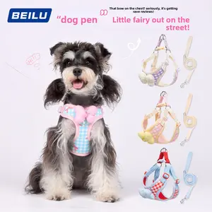New Dog Leash Pet Harness Outdoor Puppy Bichon Teddy Harness Breathable Dog Walking Leash
