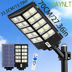 Solar Garden Lights Outdoor,with 3200W 320000LM 6500K Commercial Parking Lot Lights Dusk to Dawn, LED Solar Security Flood Yard Lights with Motion Sensor and Remote for Yard, Garage, Driveway ip67 waterproof Lighting