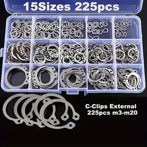 Retaining Rings For Shaft， Shaft retaining ring/snap ring/snap spring/washer/shaft clamp external clip, external fixing ring buckle combination kit