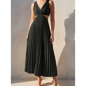 Elena Collection | Floral Maxi Dress with Pleated Design | Lightweight Fabric for Effortless Elegance