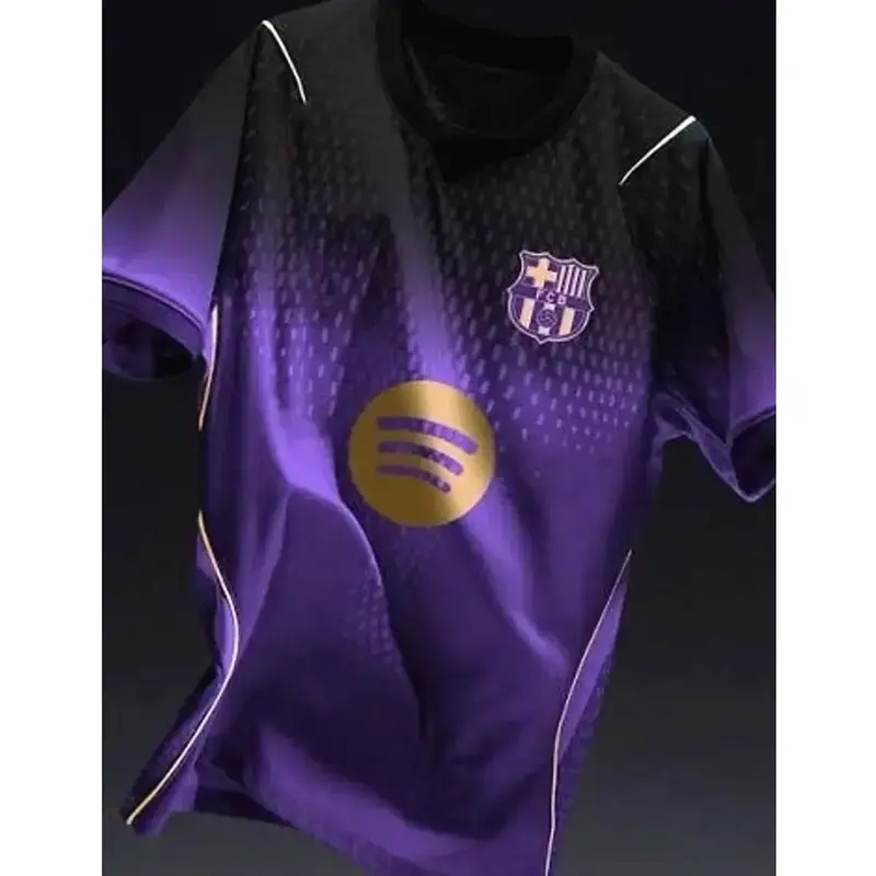 Unisex Purple Soccer Jersey Personalized Barcelona Away Stadium Shirt 2026-27 Away Shirt Football Shirt Breathable Fan Style