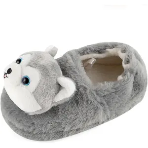 F-SOK36  Girls Boys Slippers Kids Warm Soft Boot Slipper