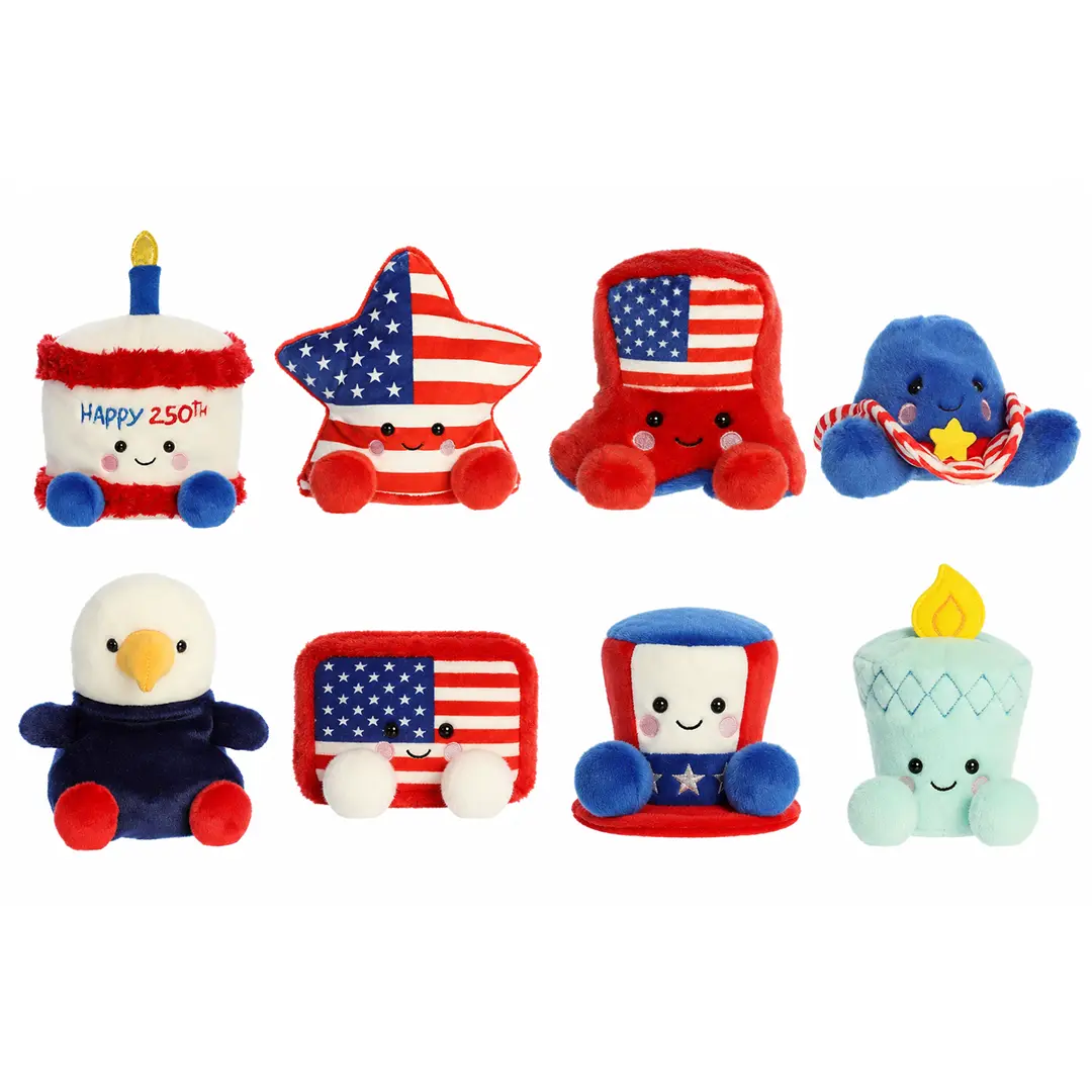 Palm Pals Adorable Palm Pals Americana Family Soft Plush Collectable Stuffed Animal