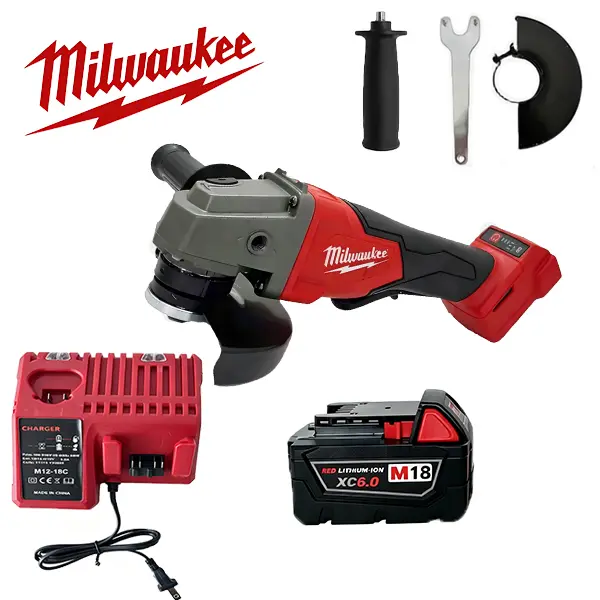 Milwaukee 125mm/5 in Brushless Angle Grinder Power Tool - Work Tools with Paddle Switch for Fast Metal Cutting, Rust Removal on Metal Surfaces, Garage Repair