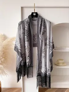 Women's Floral Print Long Scarf, Elegant Soft Lightweight Shawl for Evening Party, Fashion Accessories for Women & Girls