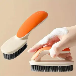 Scrubbing Brush Hard Bristle Laundry Clothes Shoes Scrub Brush Portable Plastic Hands Cleaning Brush for Kitchen Bathroom Multipurpose Cleaning Tool Household Cleaning Tool