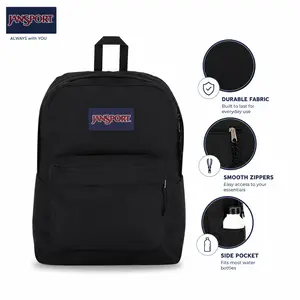 JanSport SuperBreak One Backpacks - Durable, Lightweight Bookbag with 1 Main Compartment, Front Utility Pocket with Built-in Organizer - Premium Backpack, Black