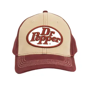 Dr Pepper Oval Logo Hat - Tan and Red