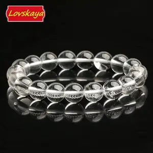 Lovskaya AAA Grade Clear Quartz Natural Crystal Bead Bracelet for Adults Unisex Fashionable & Elegant Versatile Design Perfect for Any Occasion High Quality Material