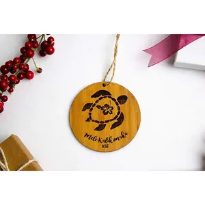 Turtle Mele kalikimaka Christmas Ornament