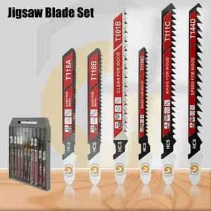 50-Piece Multi-Functional Tools Set Made of Hcs Material, Optimized Jig Saw Blades for Cutting Wood PVC Plastic, Ideal for Home DIY Handcrafts