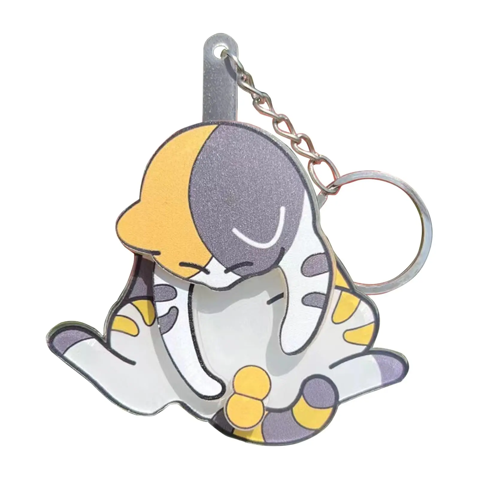 3Pcs Cat Ball Keychain Cartoon Funny Key Ring Car Keys Accessories, Tote Bag Charms, Handbag Pendant Ornament