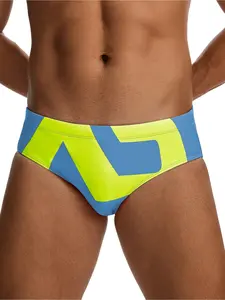 Men's patterned graphic drawstring triangle underwear, men's swimwear, summer beach swimming shorts, Activewear Sport